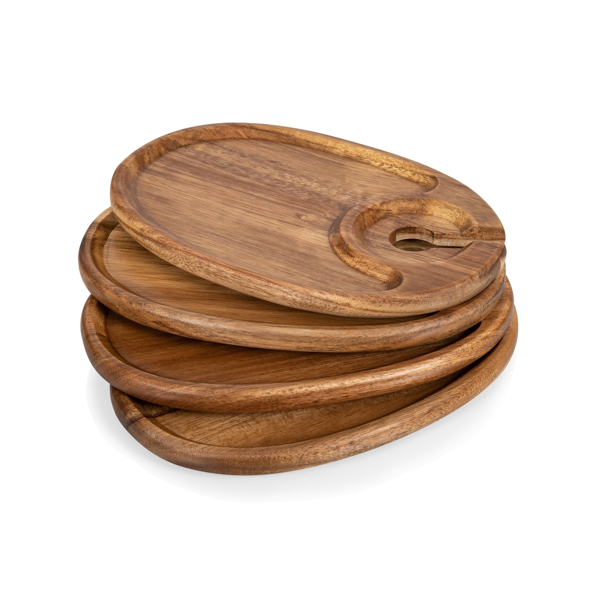 Wine Appetizer Plate Set Of 4 Acacia