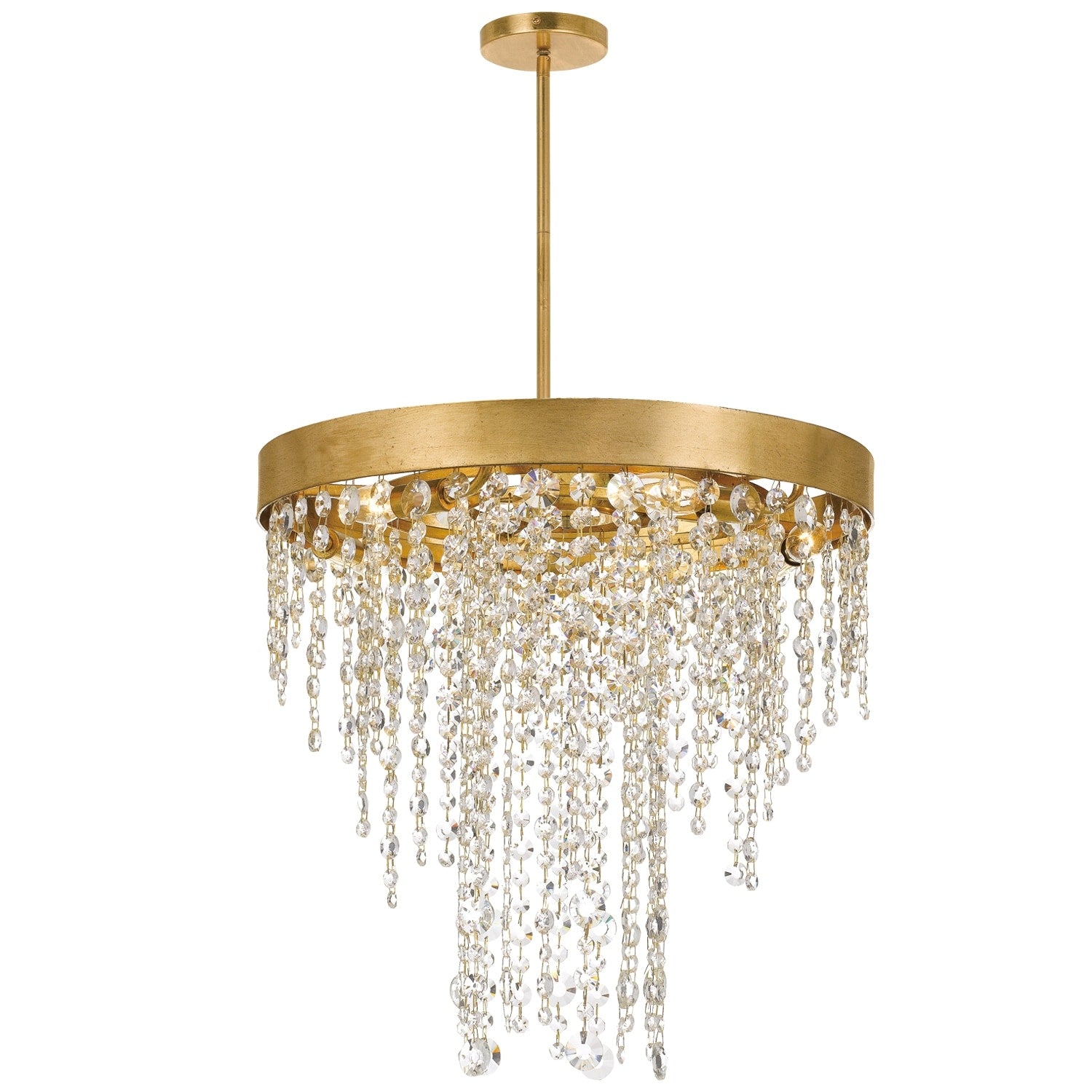 Winham 5 Light Antique Gold Crystal Chandelier