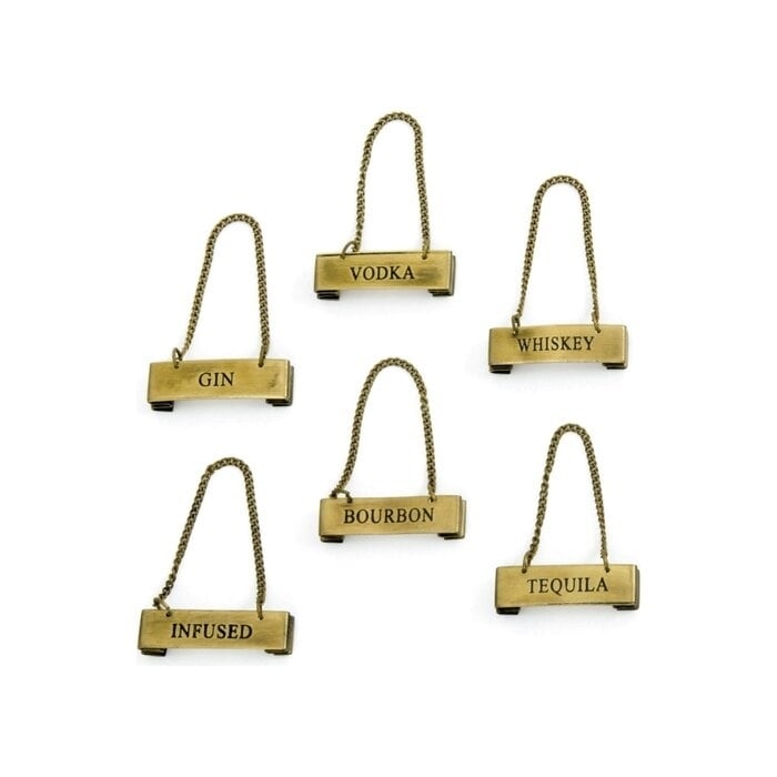Set Of 6 Liquor Tags