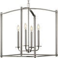 Winslett Collection Brushed Nickel Four Light Foyer 11.8 X 22.85 X 12.6