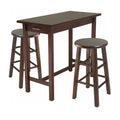 Winsome 3 Piece Rectangle Breakfast Table Set With 2 Stools