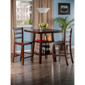 Orlando 3 Pc Set High Table 2 Shelves W 2 Ladder Back Stools
