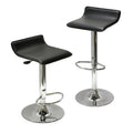 Spectrum Set Of 2 Adjustable Air Lift Stool Black Faux Leather Rta