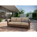 Winston Cayman Heritage Brown With Seagrass Weave Sofa