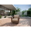 Winston Cayman Heritage Brown With Seagrass Weave Swivel Lounge Chair