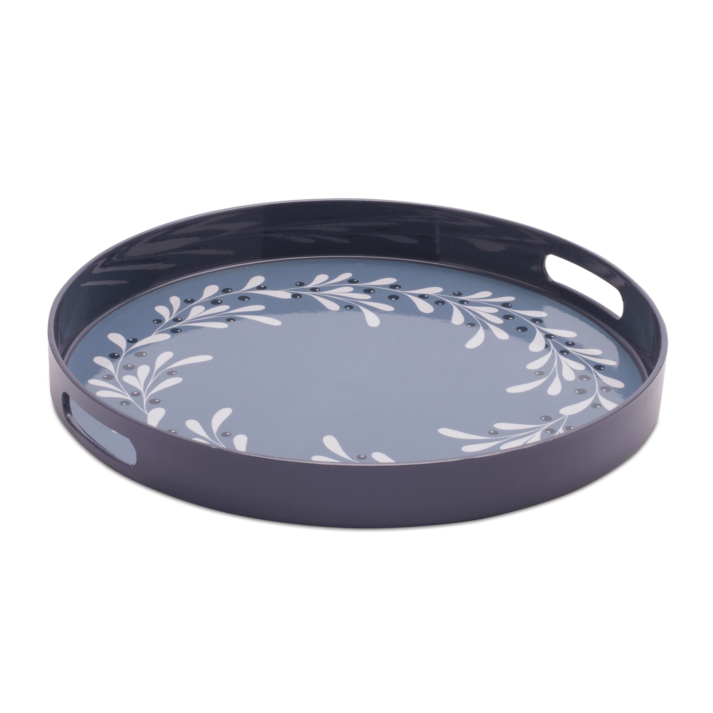 Winter Botanical Wreath Tray 13.5 D