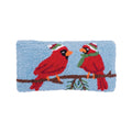 Winter Cardinal Hooked Decorative Accent Throw Pillow