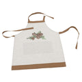Winter Pine Cones Branches Crewel Embroidered Apron Adults Size 30 By 26 Inch
