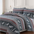 Winter Reindeer 170 Gsm Cotton Flannel Printed Oversized Duvet Set