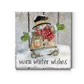 Winter Wishes Snowman Premium Gallery Wrapped Canvas Ready To Hang