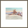 Winter In The Field By Alexander Shandor Wood Framed Wall Art Print