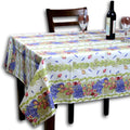 French Tablecloth Rectangle Provencal Acrylic Coated Cotton Rose Lavender 61X78 61 X 78 Inches