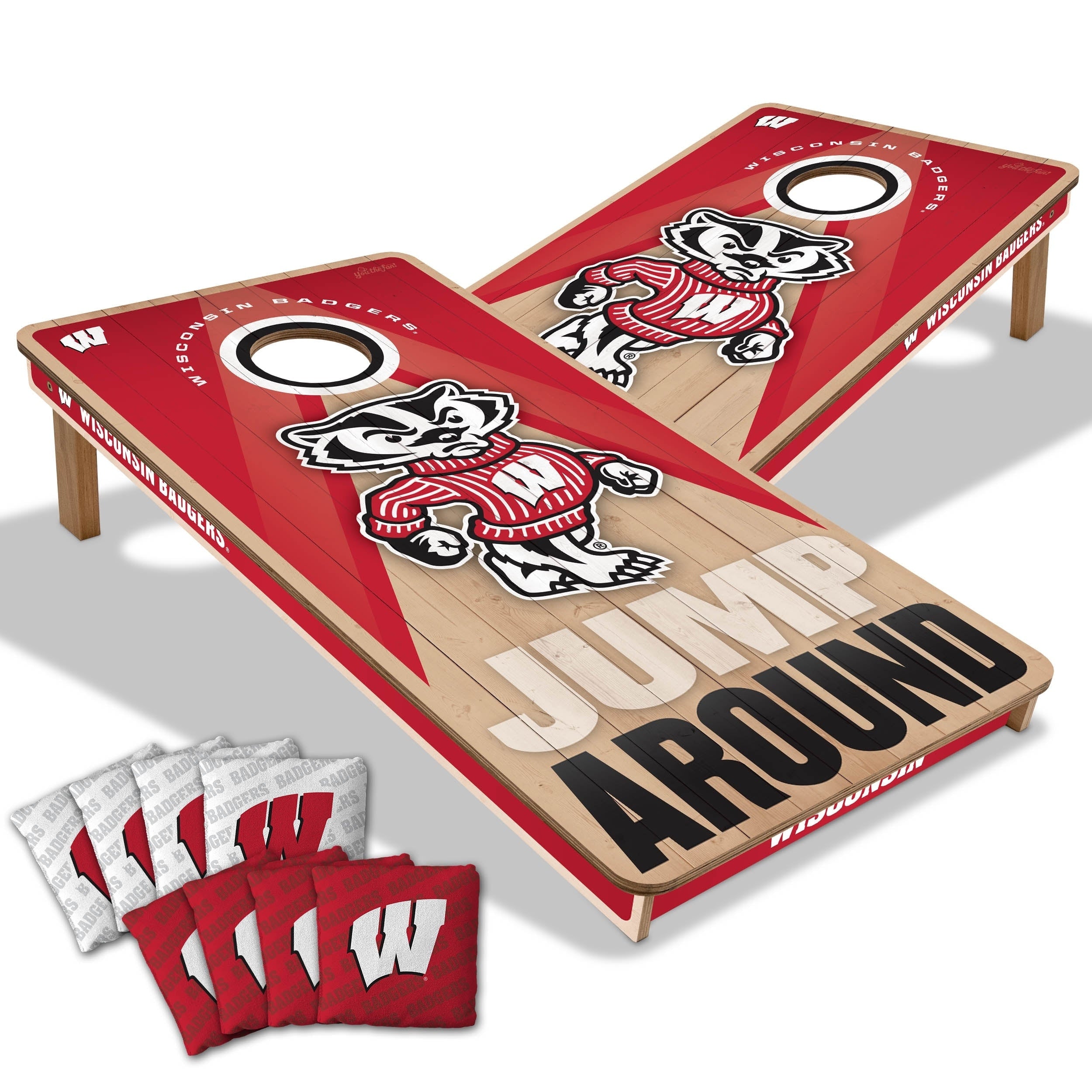 Wisconsin Badgers Ncaa 2X4 Professional Cornhole Board Set