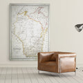 Wisconsin Sketch Map I Premium Gallery Wrapped Canvas