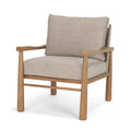 Witton Gray Fabric Beech Wood Slingback Backrest Accent Lounge Chair