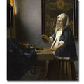 Woman Holding A Balance By Johannes Vermeer Gallery Wrapped Canvas Giclee Art 27 In X 24 In