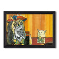Woman Yelling At A Cat Meme C 2019 Internet Artist Custom Framed Canvas