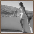 Woman In Tennis Outfit 1947 By Toni Frissell Framed Canvas Wall Art Print