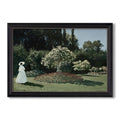 Woman In The Garden Sainte Adresse 1867 Claude Monet Custom Framed Canvas