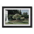 Woman In The Garden Sainte Adresse 1867 Claude Monet Custom Framed Print