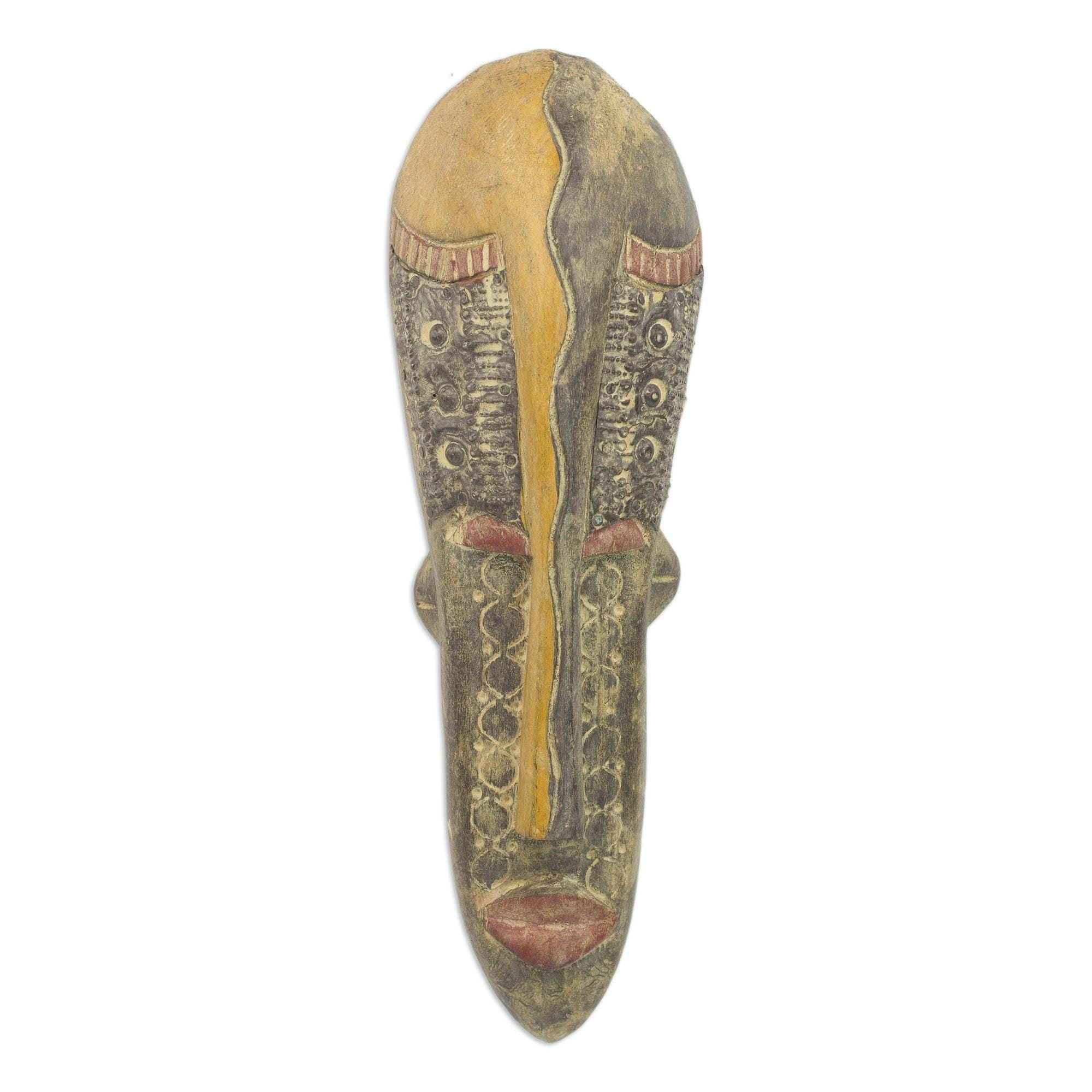 Wood Beauty Queen Mask Ghana Black