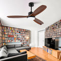 Wood Ceiling Fan With Dimmable Led Lights Remote