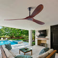 Wood Ceiling Fan With Remote Control Without Light