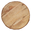 Wood Charger Plates With Bark Edge Design Set Of 4