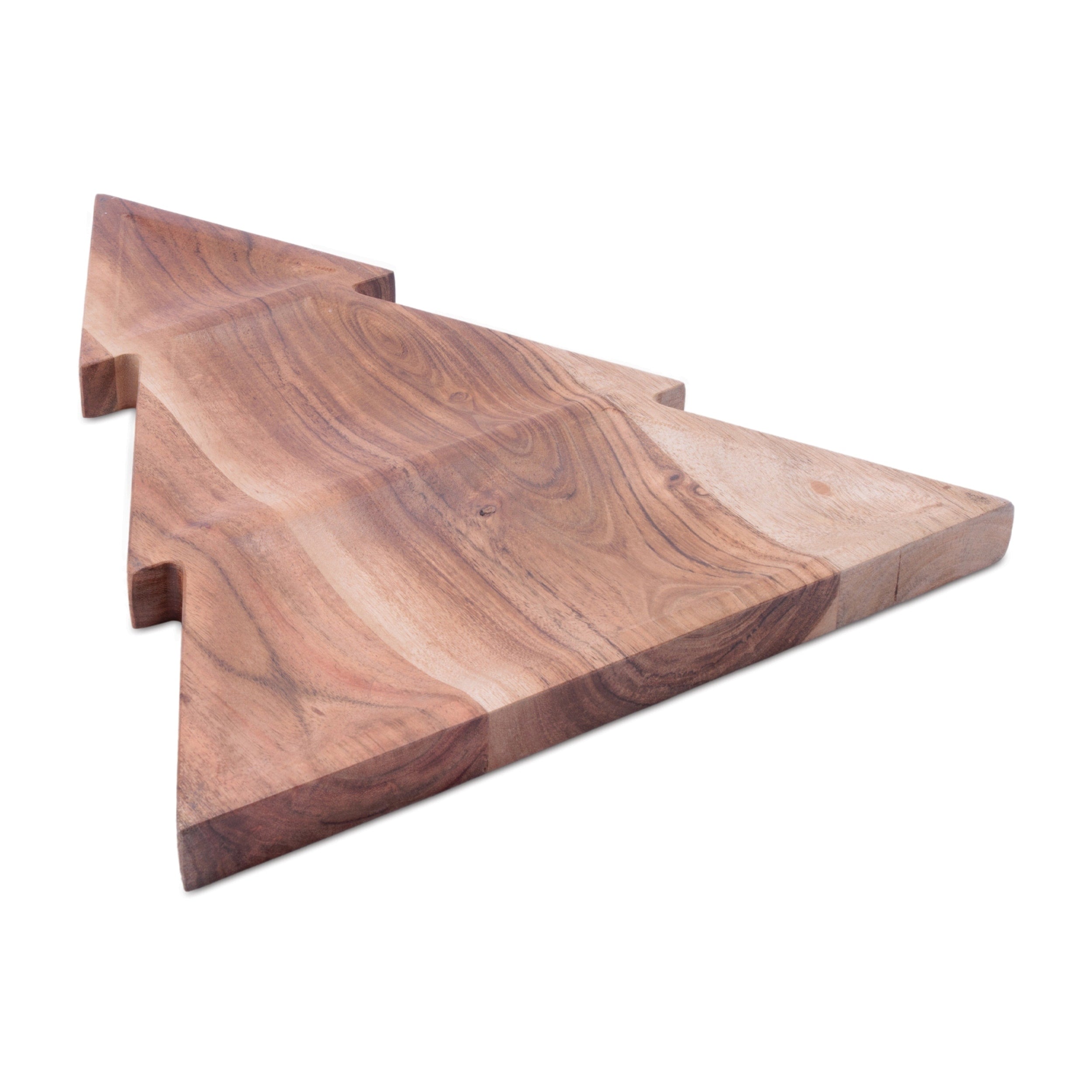 Wood Christmas Tree Divided Serving Tray 16 L
