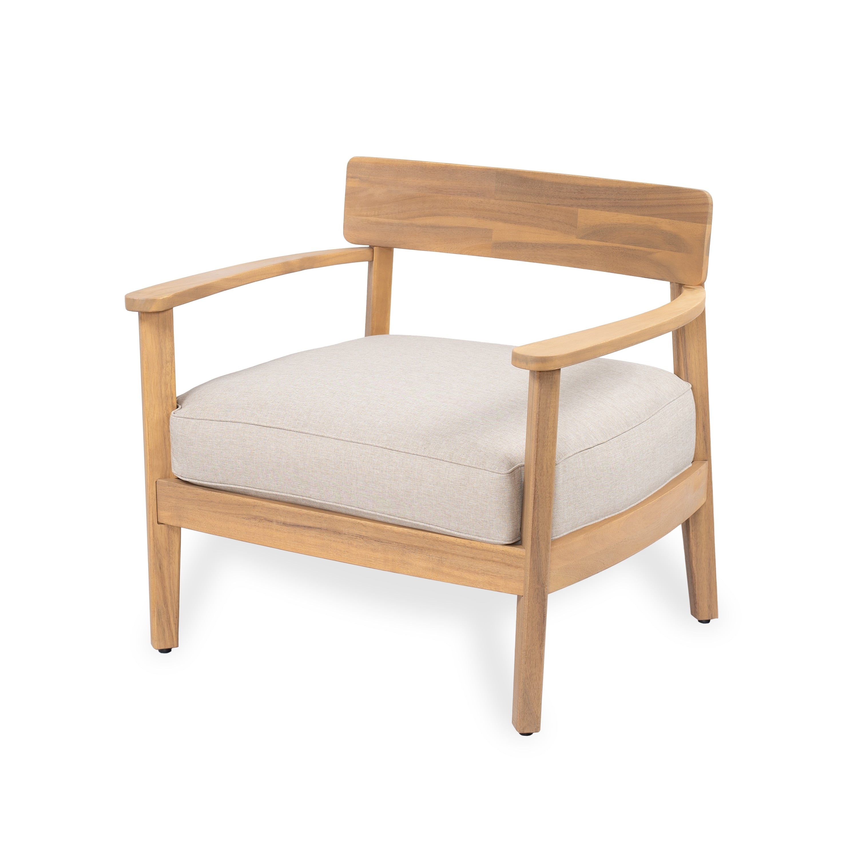 Wood Club Chair Patio Armchair Lounge Chair With Cushion Reading Chair Accent Chair Office Chair Reception Chair