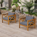 Wood Club Chairs Dark Grey Upholstered Reading Chair With Cushions Coffee Chair Padded Chair Reception Chair Set Of 4