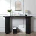 Wood Console Table Modern Black Console Table 56 W Fluted Entryway Table Black Entry Table Narrow Console Table Sofa Table