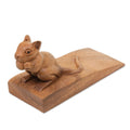 Wood Door Stopper Charming Mouse In Brown Indonesia
