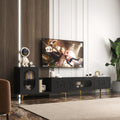 Wood Extendable Tv Stand Rectangle Entertainment Center Media Tv Console For Living Room Bedroom