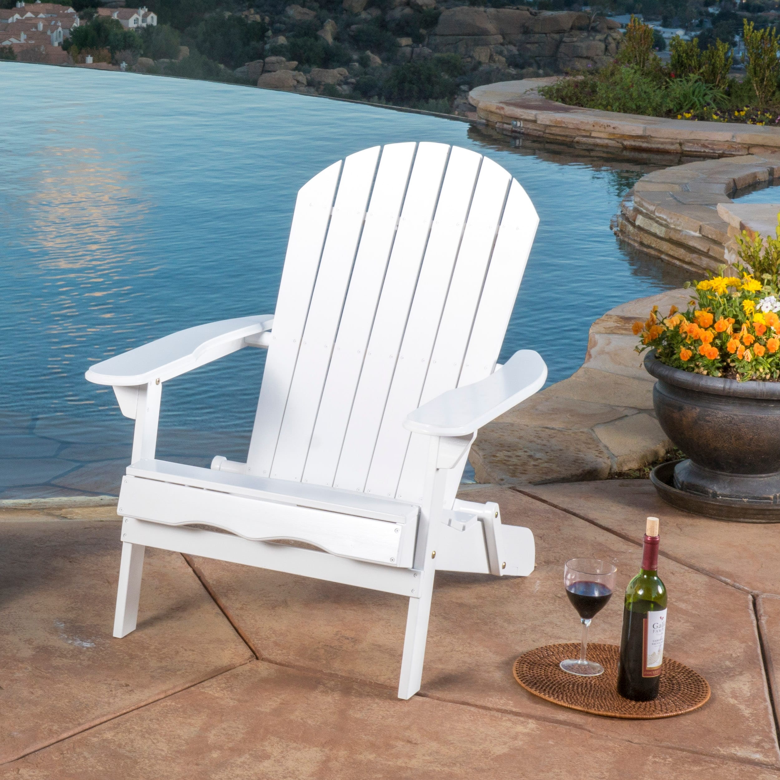Wood Folding Adirondack Chair Patio Chair With Armrests Modern Reception Chair Side Chair Leisure Chair