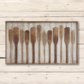 Wood Framed Wall Decor With Raised Paddles