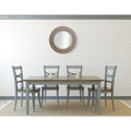Round Decorative Wood Wall Mirror Distressed Grey