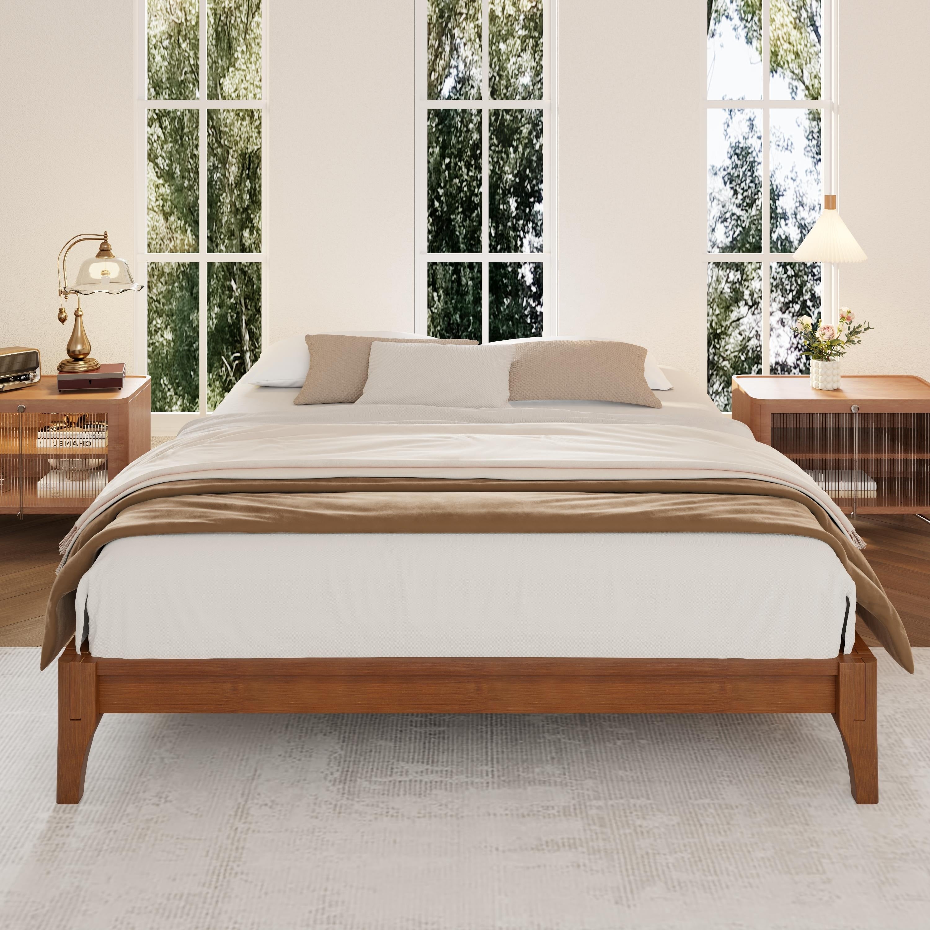 Wood Full Queen King Size Platform Bed Frame