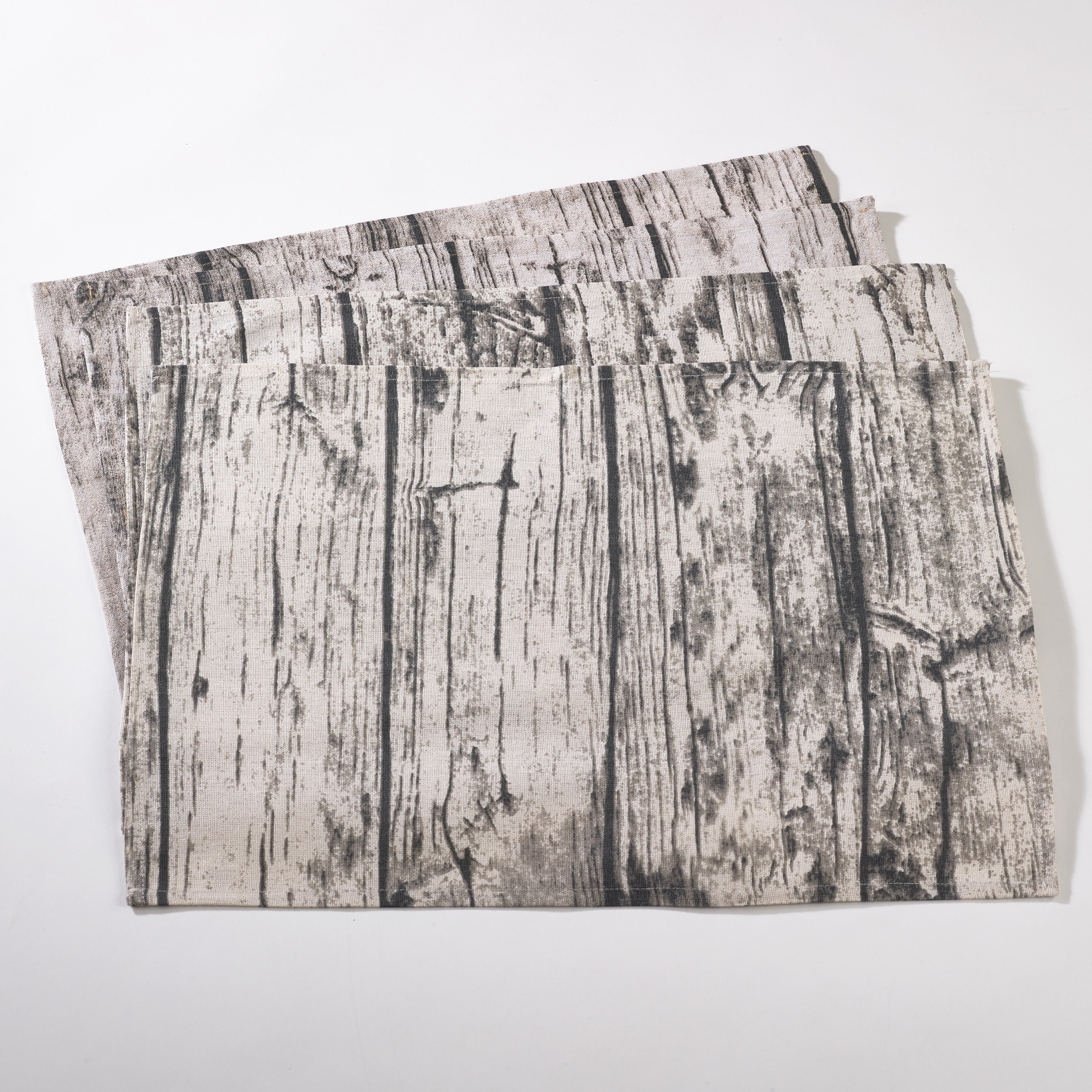 Wood Grain Design Cotton Placemat Set