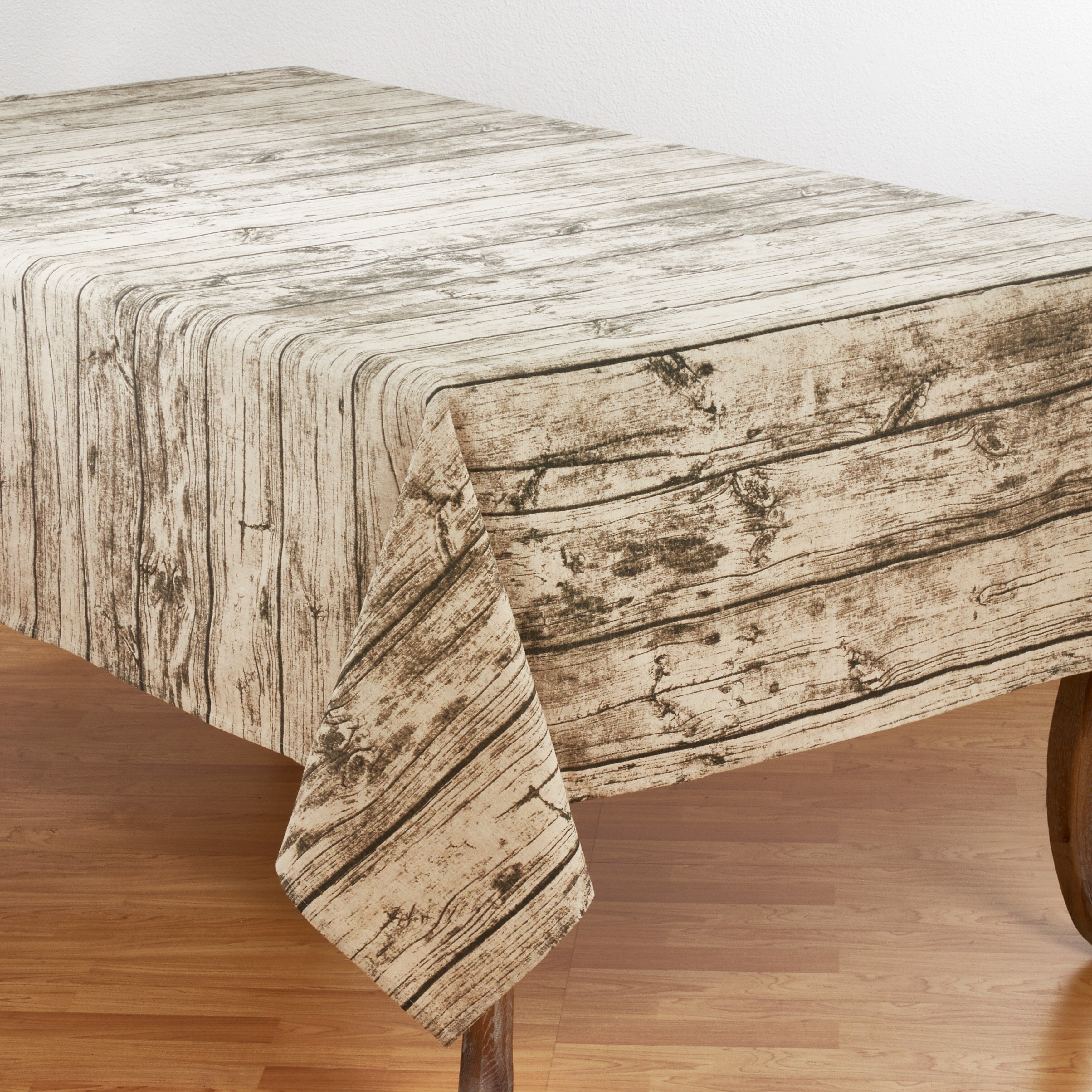 Wood Grain Design Cotton Tablecloth 60 X 60