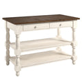 Wood Kitchen Island 2 Drawers 2 Shelf Furniture Dash