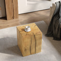Wood Look Square Column Mgo End Table