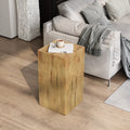 Wood Look Square Column Mgo End Table