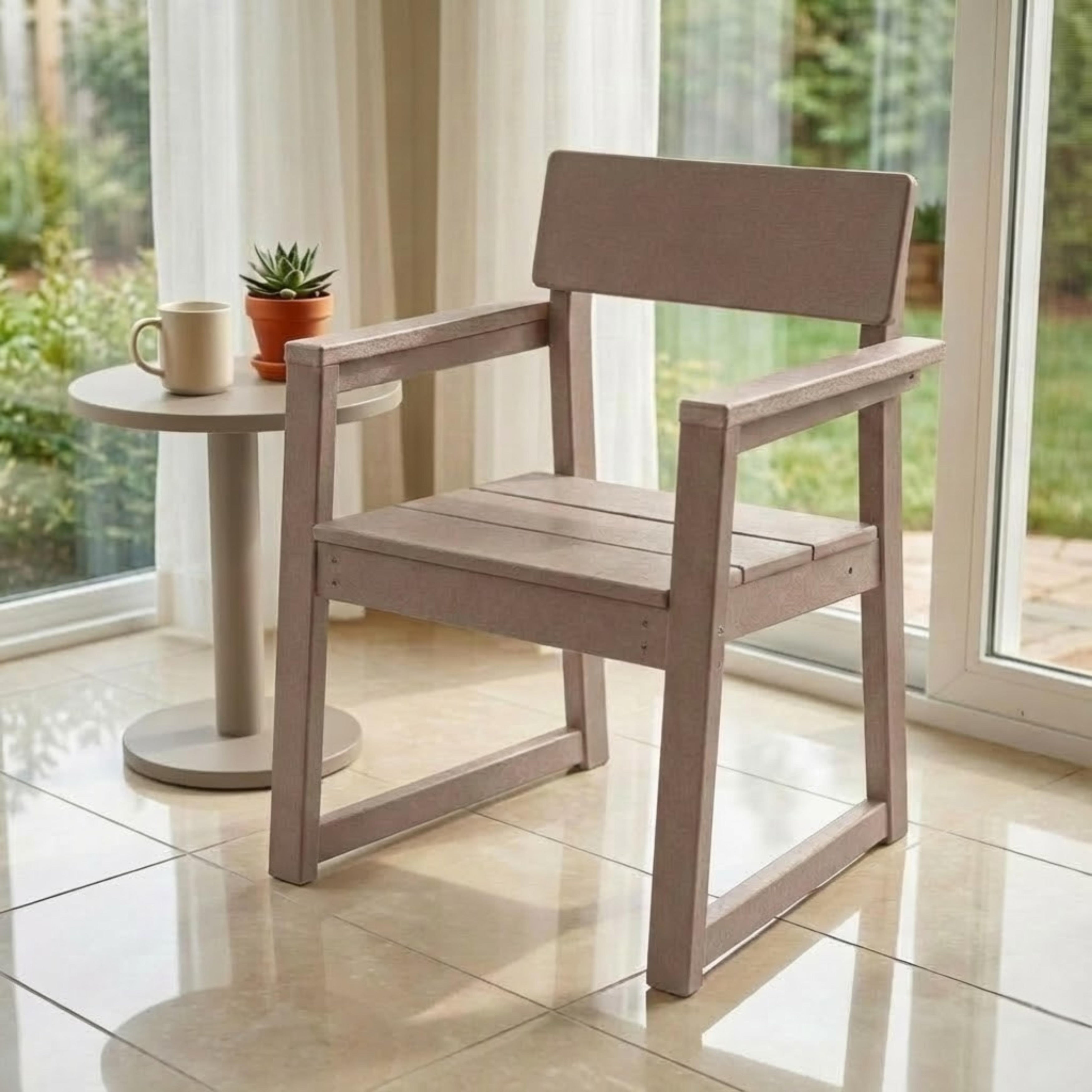 Wood Patio Chairs Dining Chair Armchairs For Backyard Deck Porch Garden Reading Chair Accent Chair Leisure Chair