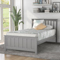 Wood Platform Bed Twin Size Platform Bed Gray