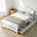 Wood Platform Bed With Headboard And 2 Storage Drawers Solid Pine Bed Frame With Slats No Box Spring Needed