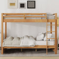 Wood Queen Size Bunk Bed With Ladder