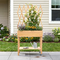 Wood Raised Garden Bed Outdoor Elevated Planter Box 71 X47