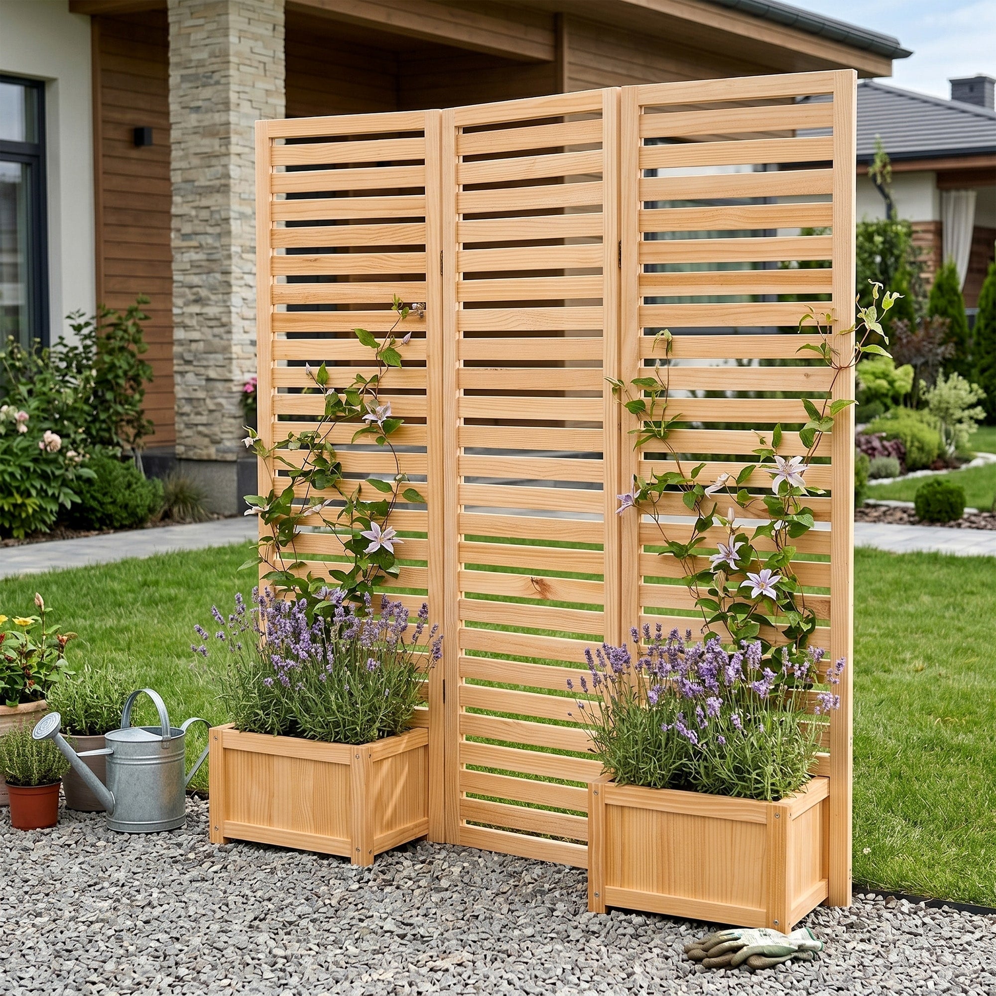 Wood Raised Garden Bed Outdoor Elevated Planter Box 71 X62