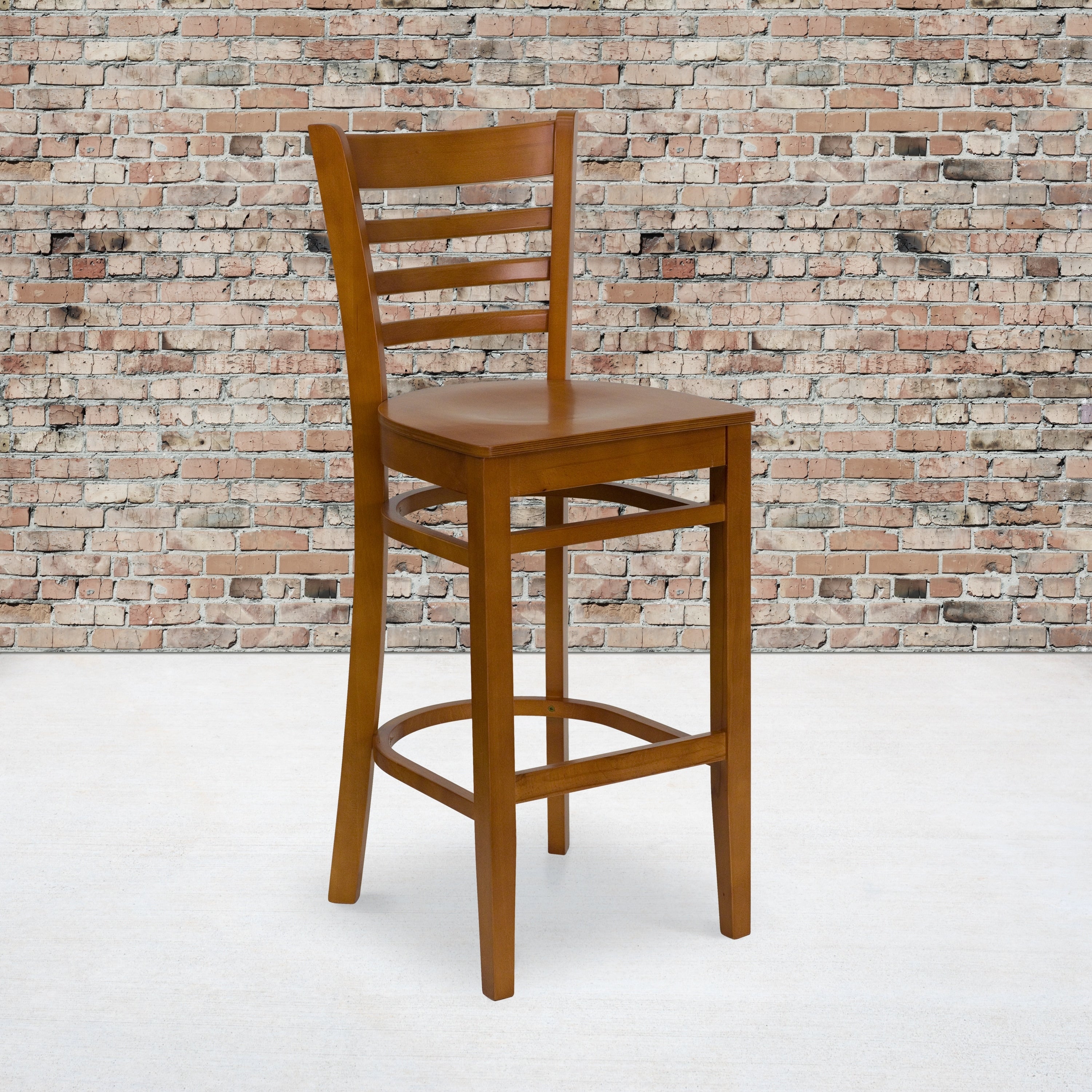 Wood Restaurant Bar Stool 16.75 W X 19 D X 43.75 H